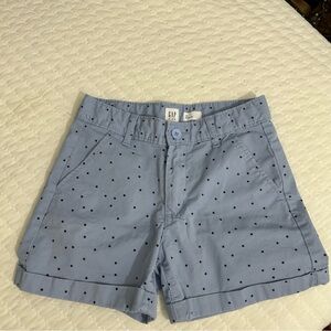 GAP Blue Star-Print Casual Cuffed Shorts